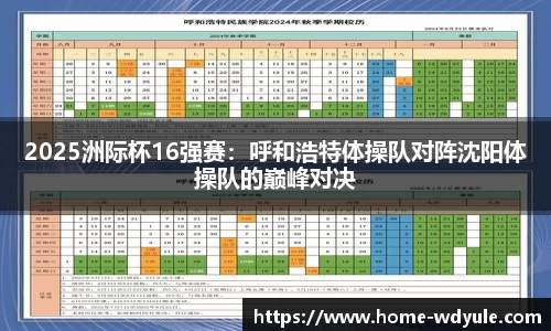 2025洲际杯16强赛：呼和浩特体操队对阵沈阳体操队的巅峰对决